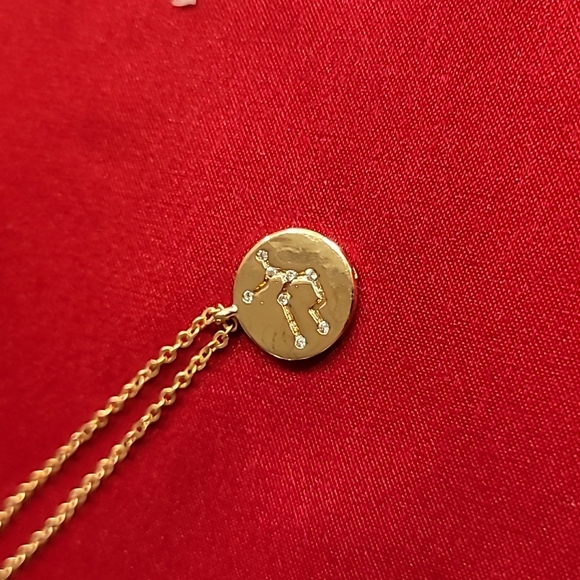 Frasier Sterling Sagittarius Written in the Stars Necklace in Gold New - Picture 2 of 2